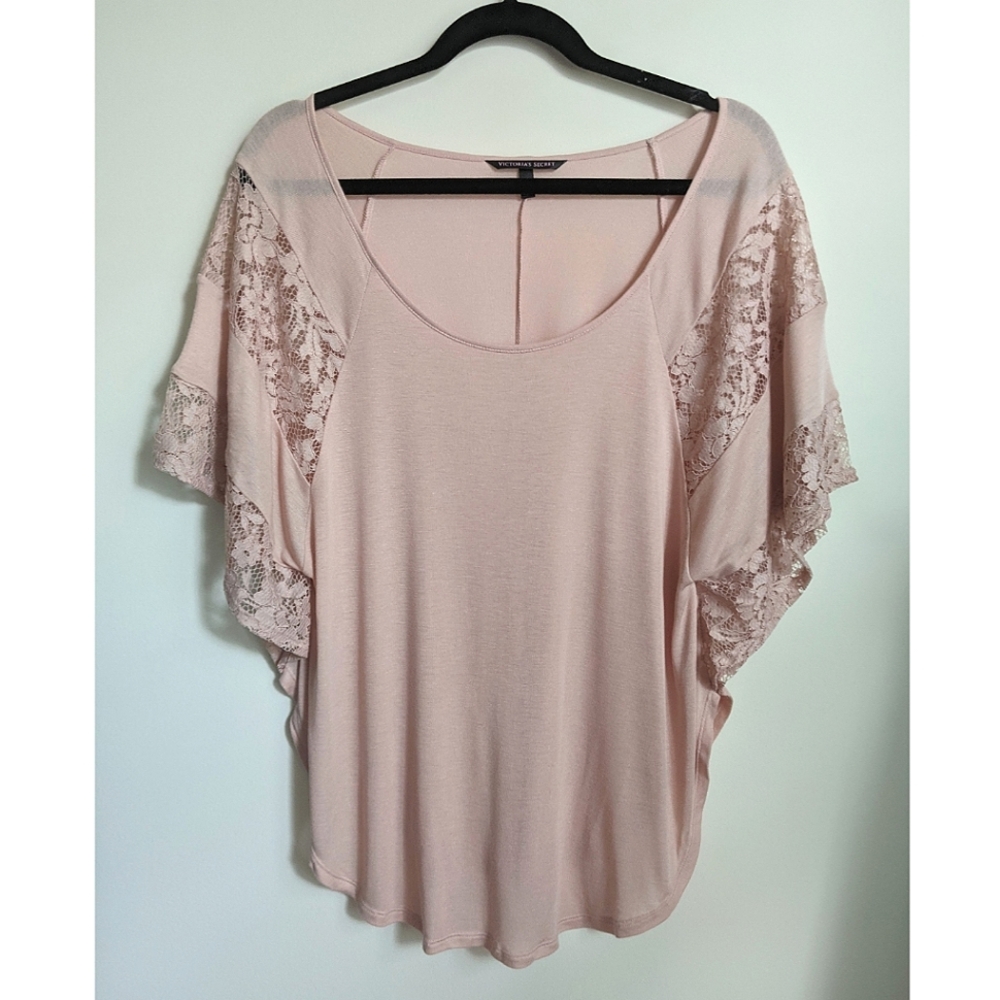 Light Pink Butterfly Sleeve Top